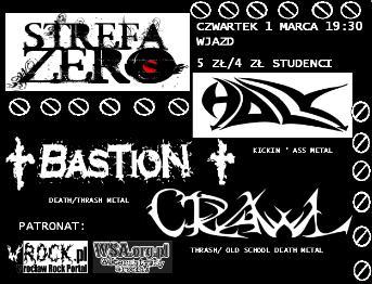 Koncert zespo��w Holy, Bastion oraz Crawl - Strefa Muzycznych Czwartk�w